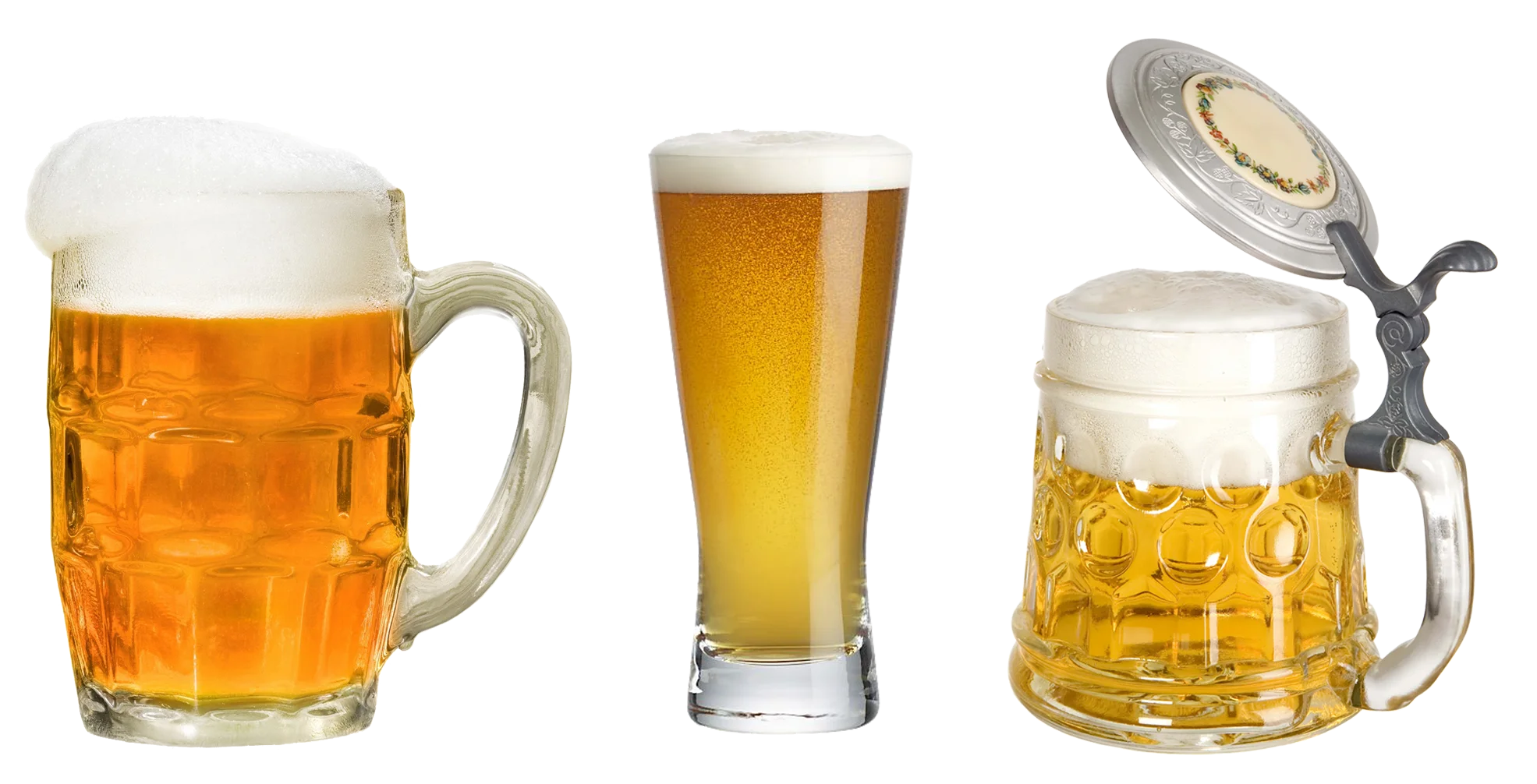 3 chopes de bière